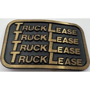 Vintage DynaBuckle Solid Brass Belt Buckle - Truck Lease Design - Provo, Utah